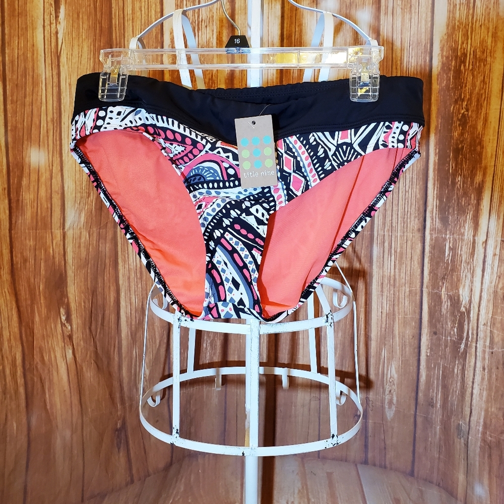 Title Nine Patterned Bikini Bottoms Sz Lg & Med